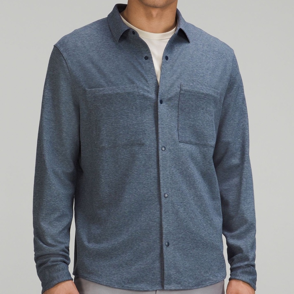 Lululemon Soft Knit Overshirt (L, Navy)
